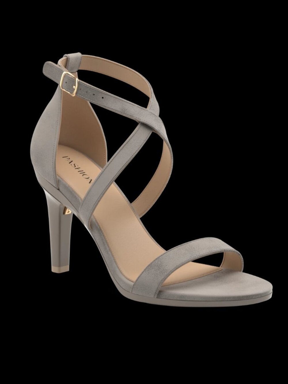 PASHION FOOTWEAR CONVERTIBLE GRAY SANDALS
